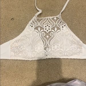 White halter bikini top!